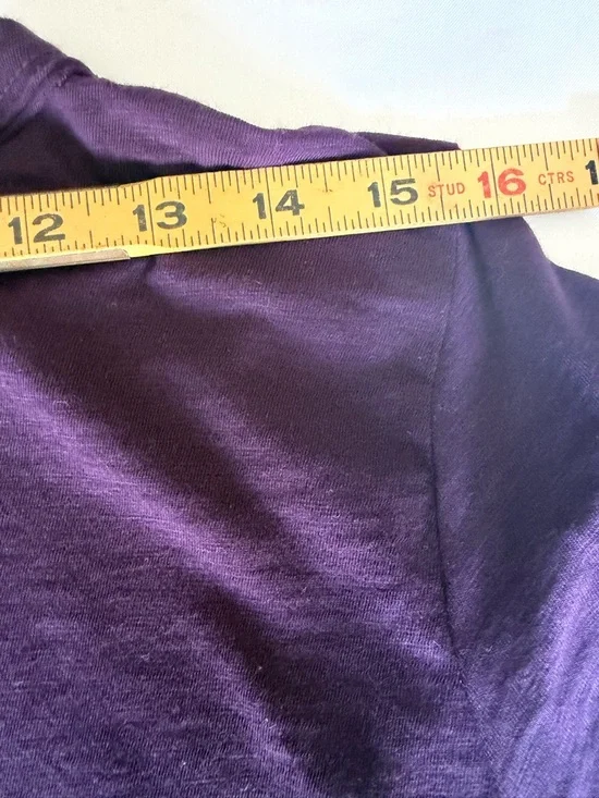 Michael Stars Trudy Crew Tee Supima Cotton Slub Color Gypsy (Eggplant) Small NWT - Picture 9 of 11